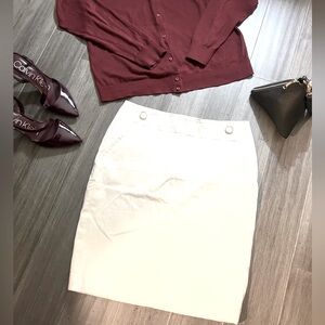 Banana Republic Ivory Pencil Skirt - sz 12